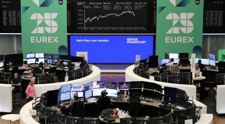 &copy; Reuters. Bolsa de Frankfurt, na Alemanha
29/09/2023
REUTERS/Equipe