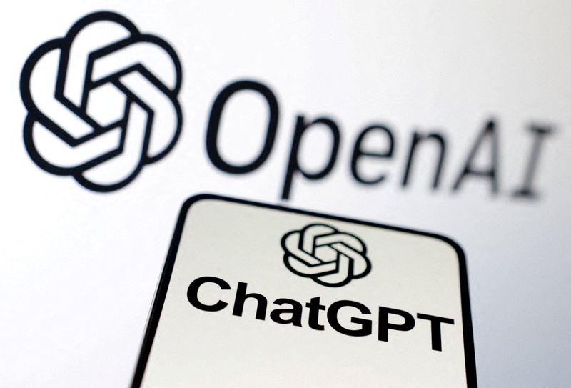&copy; Reuters. Les logos d'OpenAi et de ChatGPT. /Photo prise le 3 février 2023/REUTERS/Dado Ruvic
