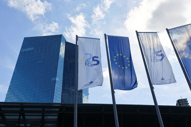 &copy; Reuters. FILE PHOTO: A view shows the European Central Bank (ECB) building, on the day of the monthly news conference following the ECB's monetary policy meeting in Frankfurt, Germany, September 14, 2023. REUTERS/Wolfgang Rattay/File photo