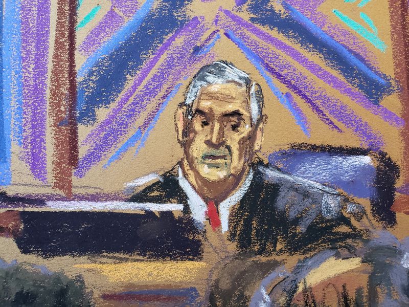 &copy; Reuters. FILE PHOTO: U.S. District Judge Lewis Kaplan presides over the fraud trial of Sam Bankman-Fried over the collapse of FTX, the bankrupt cryptocurrency exchange, at Federal Court in New York City, U.S., October 3, 2023 in this courtroom sketch. REUTERS/Jane