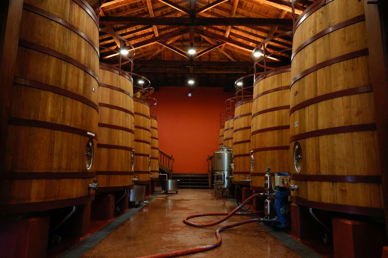 &copy; Reuters. FOTO DE ARCHIVO. Depósitos de vino en la bodega Roda, en Haro, La Rioja, España. 6 de octubre de 2022. REUTERS/Vincent West