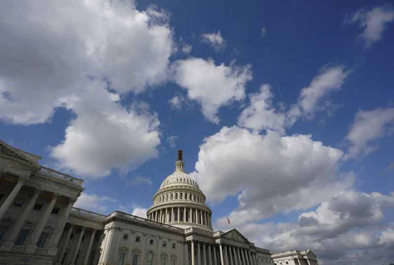 &copy; Reuters. Clouds float above the U.S. Capitol, while inside the building, House Republicans search for a new Speaker of the House following the ouster of Kevin McCarthy, in Washington, U.S., October 5, 2023. REUTERS/Kevin Lamarque/File Photo