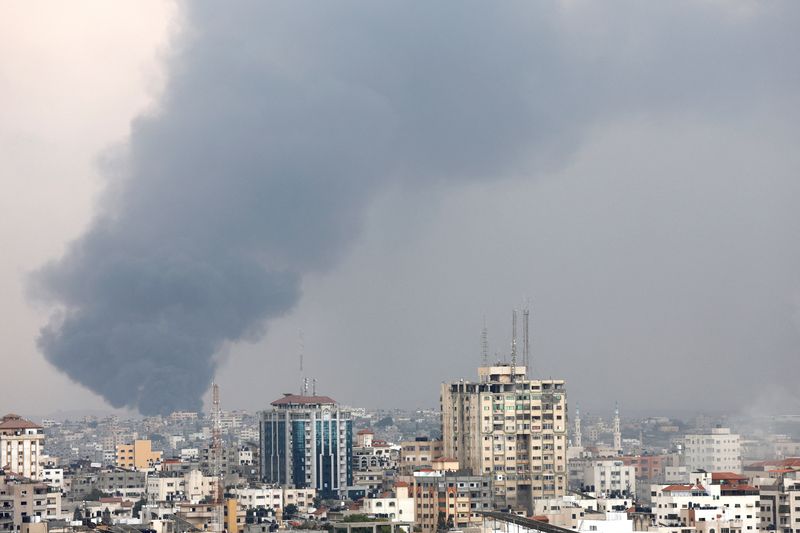 &copy; Reuters. Ataque israelense em Gaza
 9/10/2023   REUTERS/Mohammed Salem