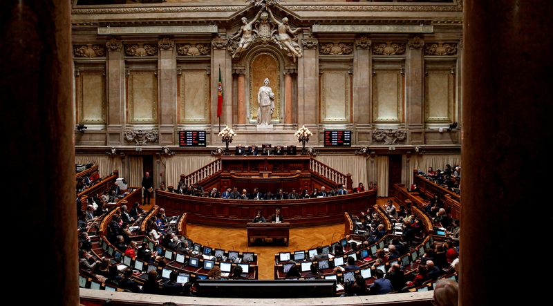 &copy; Reuters. FILE PHOTO: A view of Portuguese parliament during a debate on 2020 state budget at the parliament in Lisbon, Portugal February 6, 2020. REUTERS/Rafael Marchante/File Photo
