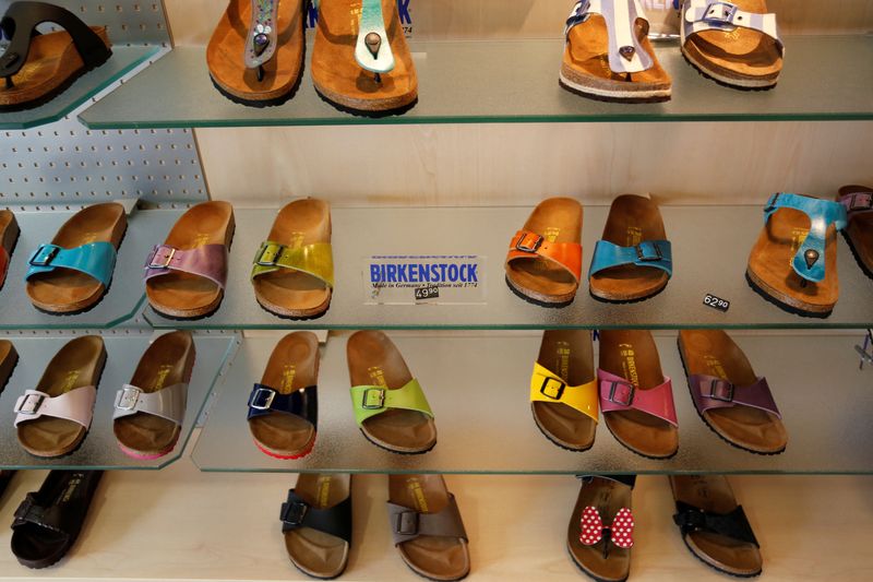 &copy; Reuters. FILE PHOTO: A Birkenstock shoe shop is pictured in Dortmund August 27, 2013. REUTERS/Ina Fassbender (GERMANY - Tags: SOCIETY)/File Photo