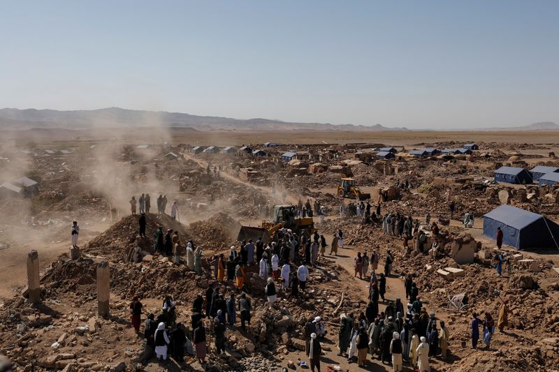 &copy; Reuters. Vista general de la zona afectada por el terremoto en el distrito de Zinda Jan, en Herat, Afganistán. 10 de octubre de 2023. REUTERS/Ali Khara