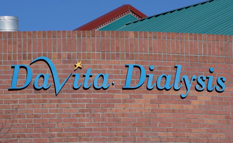 &copy; Reuters. The outdoor sign seen at the DaVita Dialysis clinic in Denver February 16, 2016. REUTERS/Rick Wilking/File Photo