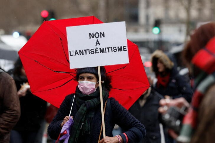 &copy; Reuters. Imagen de archivo de una manifestación contra el antisemitismo en París, Francia. 13 marzo 2022. REUTERS/Benoit Tessier