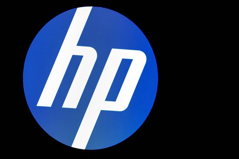 &copy; Reuters. Logo da HP na Bolsa de Valores de Nova York
18/11/2019 REUTERS/Brendan McDermid