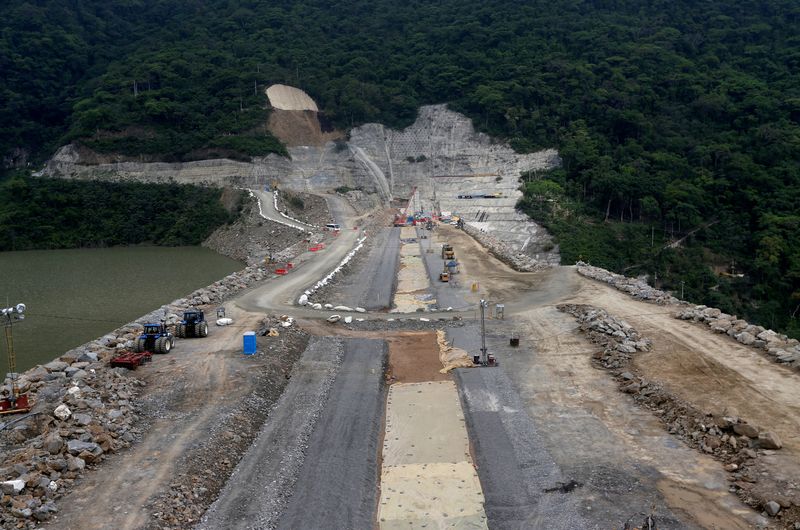 &copy; Reuters. FILE PHOTO: View of the construction site of Hidroituango hydroelectric plant in Ituango, Colombia, April 5, 2019. REUTERS/Luisa Gonzalez/File Photo