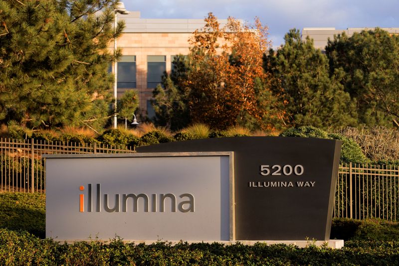 &copy; Reuters. FILE PHOTO: Illumina's global headquarters is pictured in San Diego, California, U.S., November 28, 2022.  REUTERS/Mike Blake/File Photo