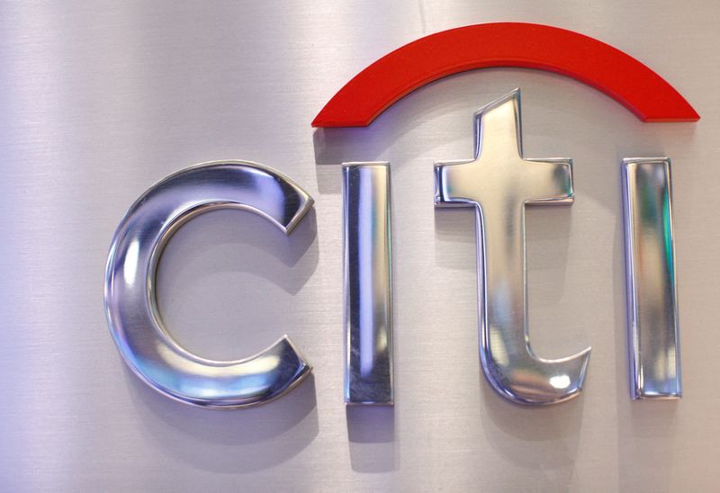 &copy; Reuters. FILE PHOTO: A Citi sign is seen at the Citigroup stall on the floor of the New York Stock Exchange, October 16, 2012. CREUTERS/Brendan McDermid//File Photo