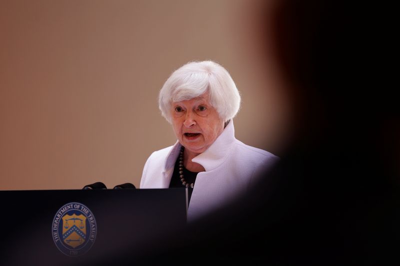 &copy; Reuters. FILE PHOTO: U.S. Secretary of Treasury Janet Yellen holds a news conference at the Museum of the Water Civilization in Morocco on the third day of the International Monetary Fund and World Bank annual meeting, in Marrakech, Morocco, October 11, 2023. REUT