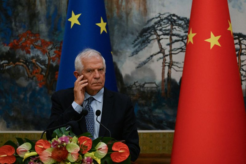 &copy; Reuters. EU High Representative for Foreign Affairs and Security Policy Josep Borrell attends EU-China High-Level Strategic Dialogue at the Diaoyutai State Guest House in Beijing, China, on October 13, 2023.    Pedro Pardo/Pool via REUTERS