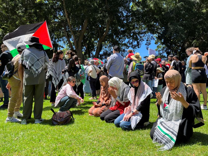 Pro-Palestinian rallies in Australia over Gaza draw thousands