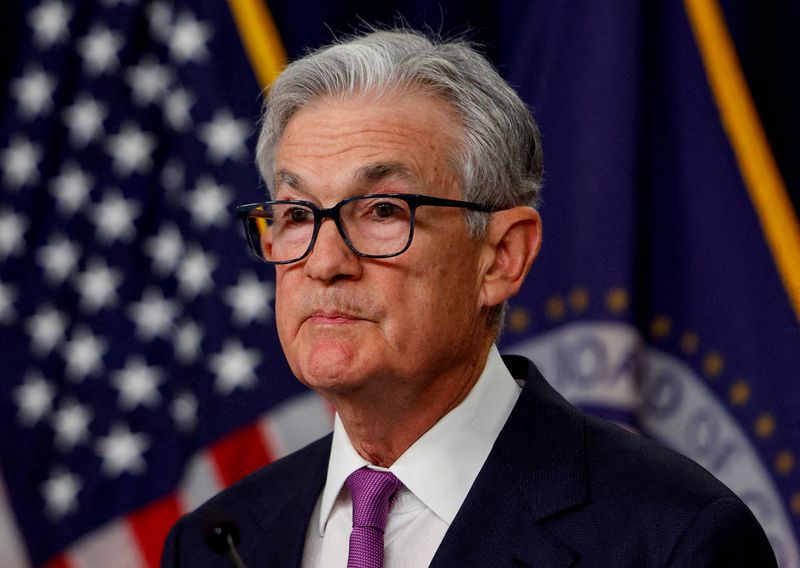 &copy; Reuters. Chair do Fed, Jerome Powell, durante entrevista coletiva em Washington
20/09/2023 REUTERS/Evelyn Hockstein