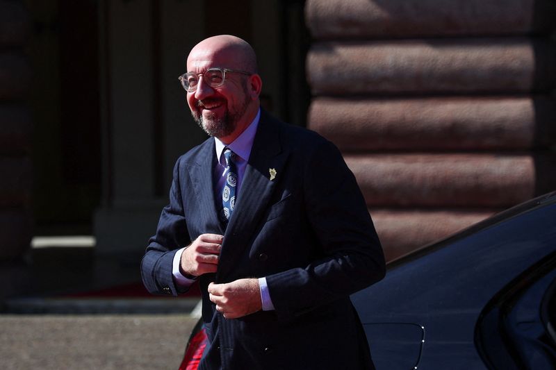 &copy; Reuters. El presidente del Consejo Europeo, Charles Michel, llega a la cumbre de líderes del Proceso de Berlín en Tirana, Albania, 16 de octubre de 2023. REUTERS/Florion Goga