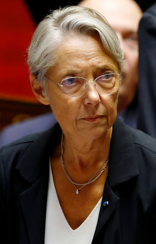 &copy; Reuters. La Première ministre française Elisabeth Borne à l'Assemblée nationale à Paris. /Photo prise le 10 octobre 2023/REUTERS/Gonzalo Fuentes