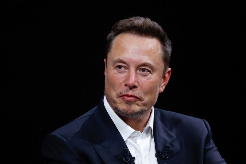 &copy; Reuters. FILE PHOTO: Elon Musk, Chief Executive Officer of SpaceX and Tesla and owner of X, formerly known as Twitter,  attends the Viva Technology conference dedicated to innovation and startups at the Porte de Versailles exhibition centre in Paris, France, June 