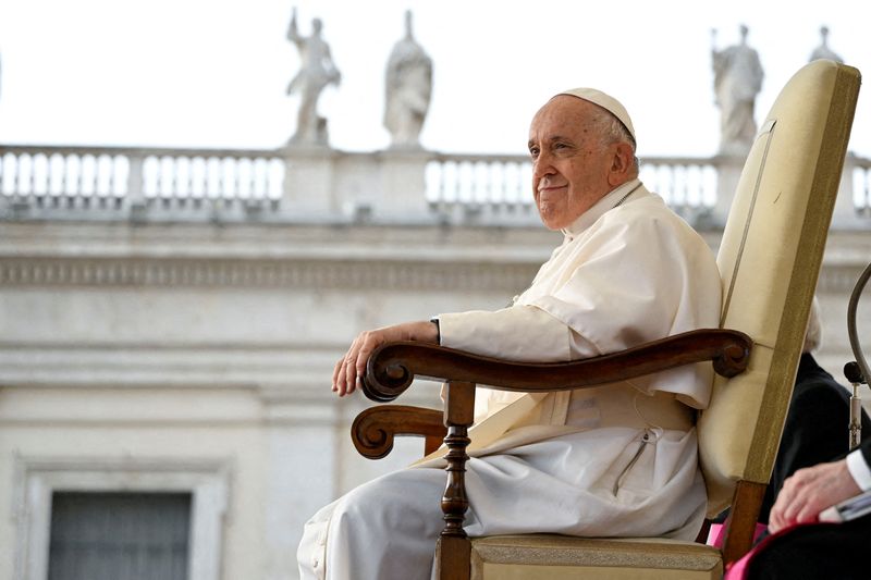 &copy; Reuters. Papa Francisco no Vaticano
 18/10/2023   Divulgação via REUTERS