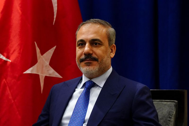 &copy; Reuters. وزير الخارجية التركي هاكان فيدان خلال اجتماع في نيويورك يوم 22 سبتمبر أيلول 2023. صورة لرويترز من ممثل لوكالات الأنباء.