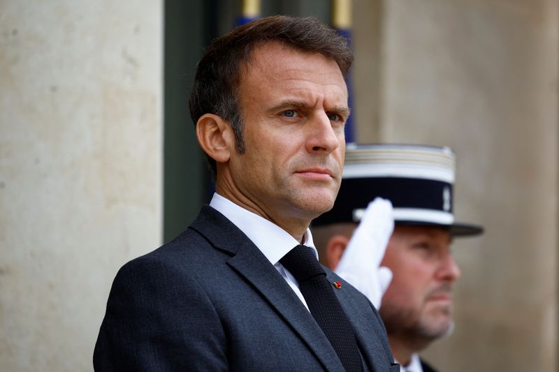 &copy; Reuters. Emmanuel Macron à l'Elysée. /Photo prise le 18 octobre 2023/REUTERS/Sarah Meyssonnier