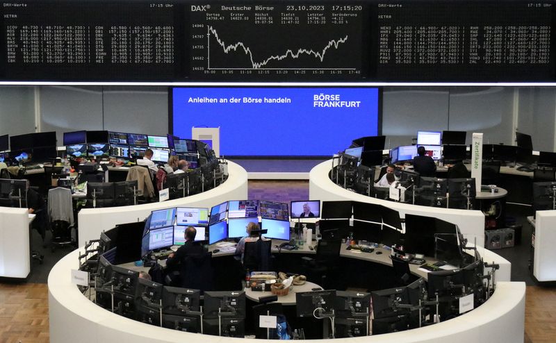 &copy; Reuters. L'indice allemand DAX à la bourse de Francfort, Allemagne. /Photo prise le 23 octobre 2023/REUTERS