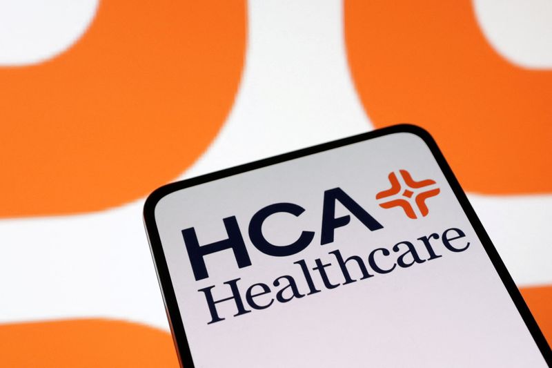 &copy; Reuters. HCA Healthcare Inc logo is seen displayed in this illustration taken April 10, 2023. REUTERS/Dado Ruvic/Illustration/File Photo