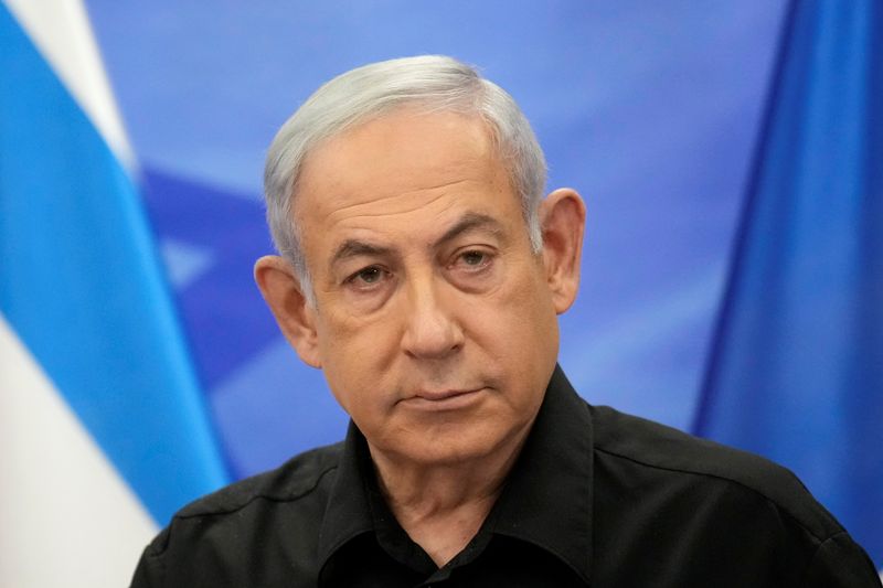 &copy; Reuters. Benjamin Netanyahu em Jerusalém
 24/10/2023  Christophe Ena/Pool via REUTERS
