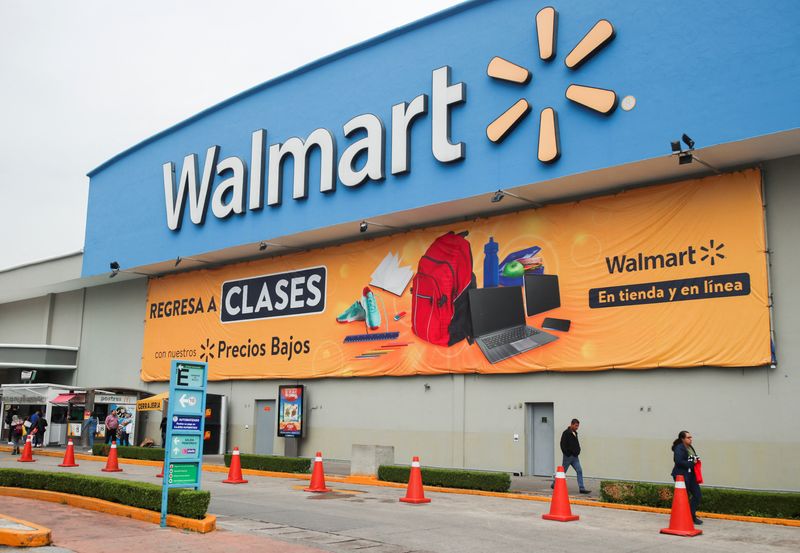 &copy; Reuters. The logo of Walmart is pictured outside a store in Mexico City, Mexico July 27, 2023. REUTERS/Henry Romero/File photo