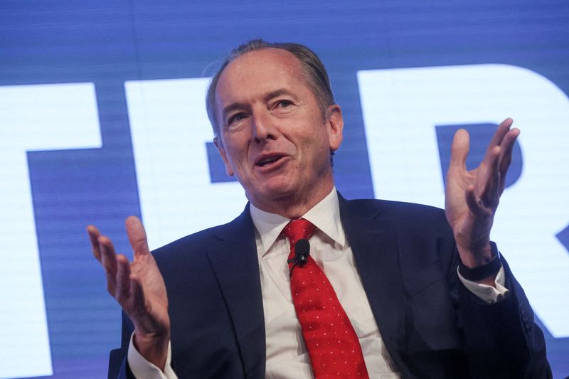 &copy; Reuters. FILE PHOTO: Morgan Stanley CEO James Gorman speaks during the Reuters NEXT Newsmaker event in New York City, New York, U.S., December 1, 2022. REUTERS/Brendan McDermid/File Photo