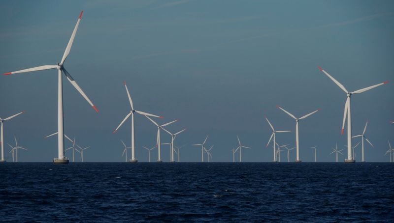 &copy; Reuters. A view of the turbines at an offshore wind farm near Nysted, Denmark, September 4, 2023. REUTERS/Tom Little