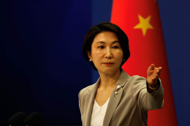 &copy; Reuters. Porta-voz do Ministério das Relações Exteriores da China, Mao Ning, durante entrevista coletiva em Pequim
26/07/2023 REUTERS/Tingshu Wang