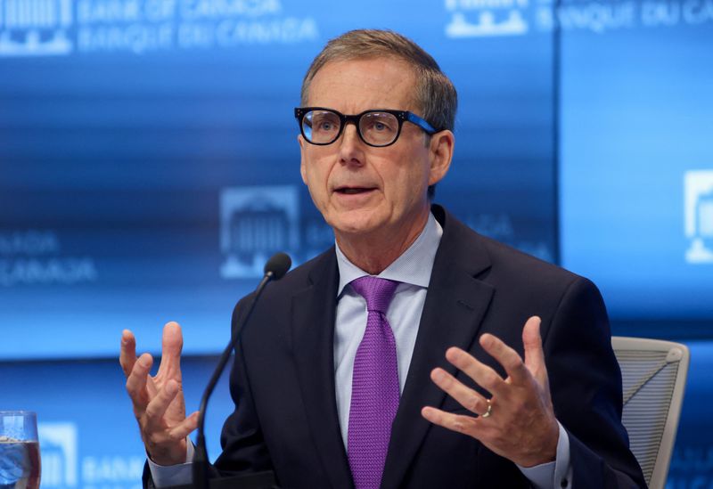 © Reuters. FILE PHOTO: Bank of Canada Governor Tiff Macklem takes part in a press conference in Ottawa, Ontario, Canada October 25, 2023.  REUTERS/Patrick Doyle/File Photo