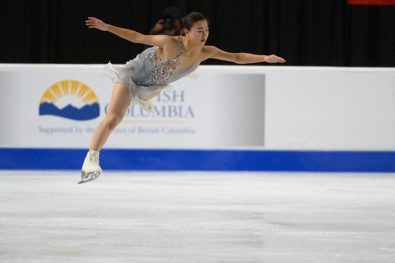 &copy; Reuters. 　フィギュアスケートのＧＰシリーズ第２戦、スケートカナダは１０月２７日、バンクーバーで競技を行い、女子ＳＰで坂本花織（写真）が７５．１３点をマークして首位に立った（２０２