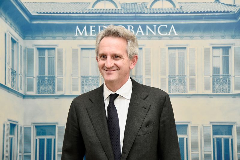 &copy; Reuters. FILE PHOTO: Mediobanca CEO Alberto Nagel poses for a photograph in the occasion of a news conference to present Mediobanca's new business plan in Milan, Italy, November 12, 2019. REUTERS/Flavio Lo Scalzo/File Photo