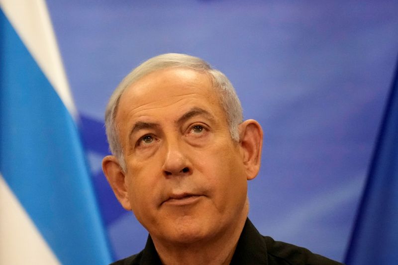 &copy; Reuters. Benjamin Netanyahu, primeiro-ministro de Israel, Jerusalém, Israel
24/10/2023
Christophe Ena/Pool via REUTERS 