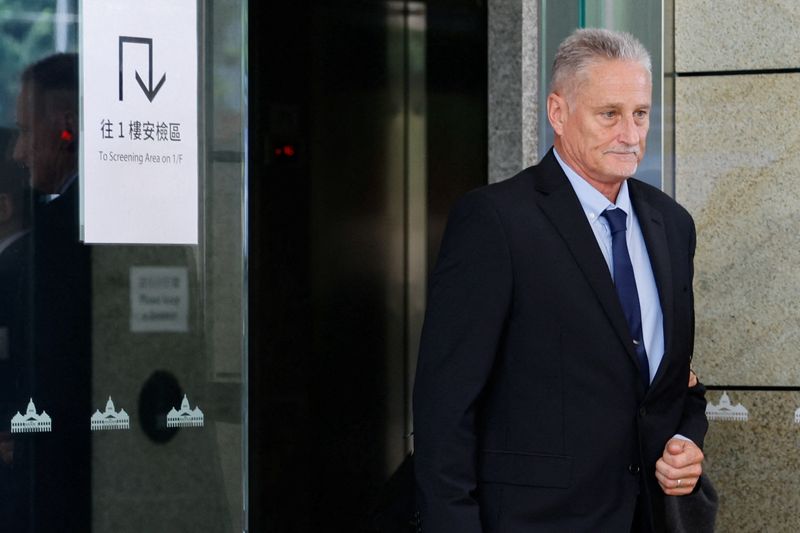 &copy; Reuters. U.S. Washington state senator Jeff Wilson leaves the West Kowloon Magistrates' Courts, in Hong Kong, China October 30, 2023. REUTERS/Tyrone Siu