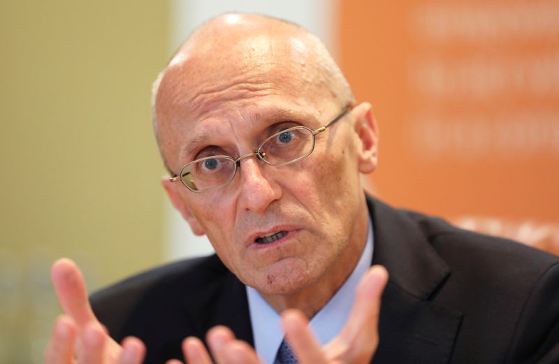 &copy; Reuters. FILE PHOTO: Andrea Enria, chairperson of the European Banking Authority, speaks at Reuters Summit interview in London, Britain, September 25, 2017. Picture taken September 25, 2017. REUTERS/Afolabi Sotunde/File Photo