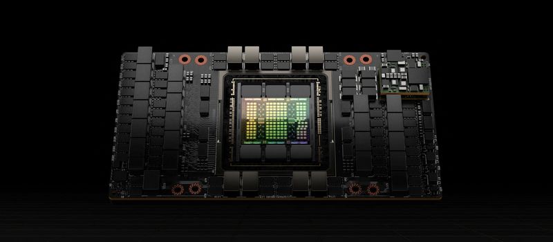 &copy; Reuters. H100, Nvidia's latest GPU optimized to handle large artificial intelligence models used to create text, computer code, images, video or audio is seen in this photo." Santa Clara, CA U.S.,September 2022.  NVIDIA/Handout via REUTERS