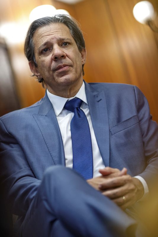 &copy; Reuters. Ministro da Fazenda, Fernando Haddad, durante entrevista à Reuters
18/10/2023
REUTERS/Adriano Machado