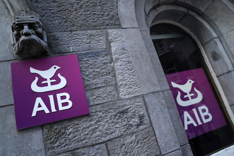 &copy; Reuters. Signage and logo are seen on a branch of an AIB (Allied Irish Bank) bank building in Galway, Ireland, September 9, 2020. REUTERS/Clodagh Kilcoyne/File Photo