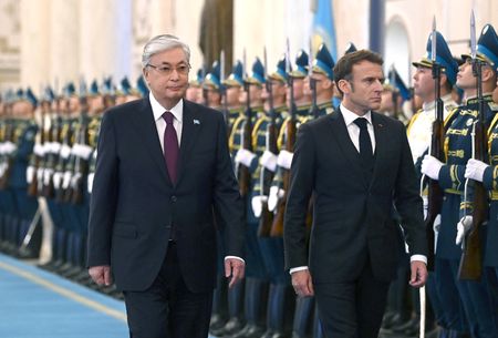 Kazakhstan welcomes France's Macron under Moscow's disapproving gaze By Reuters