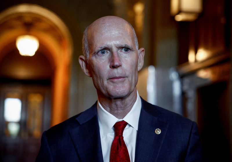 &copy; Reuters. FILE PHOTO: U.S. Senator Rick Scott (R-FL) attends the weekly Republican policy luncheon at the U.S. Capitol in Washington, U.S., September 19, 2023. REUTERS/Evelyn Hockstein/File Photo