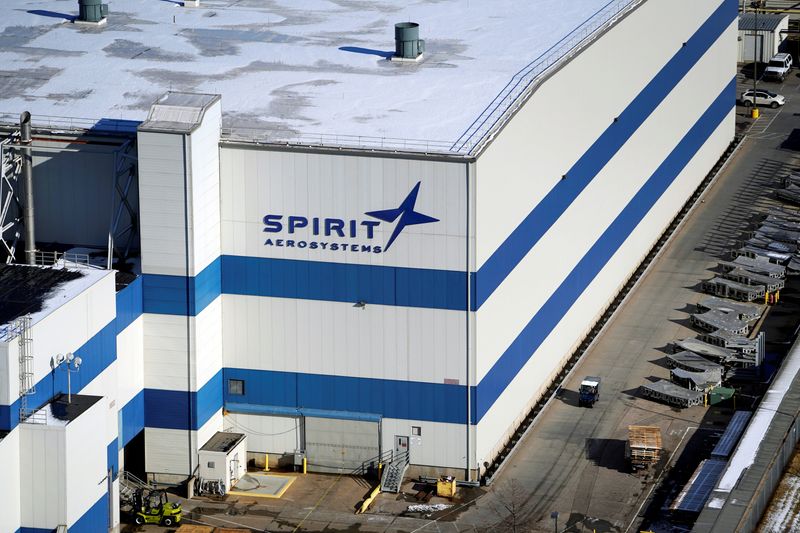 &copy; Reuters. FILE PHOTO: The headquarters of Spirit AeroSystems Holdings Inc, is seen in Wichita, Kansas, U.S. December 17, 2019. REUTERS/Nick Oxford