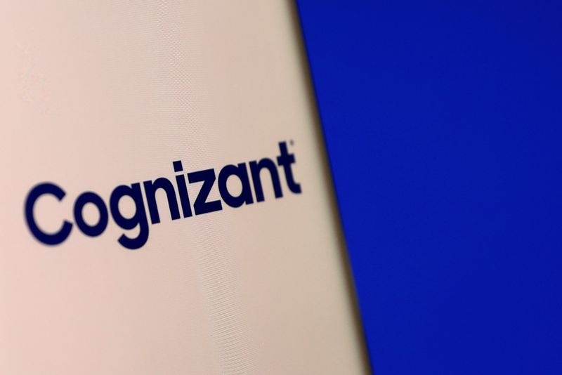 &copy; Reuters. Cognizant's logo is pictured on a smartphone in this illustration taken, December 4, 2021. REUTERS/Dado Ruvic/Illustration