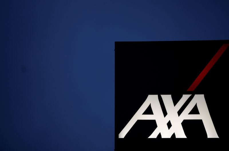 &copy; Reuters. Le logo d'AXA. /Photo prise le 23 février 2022/REUTERS/Stéphane Mahé