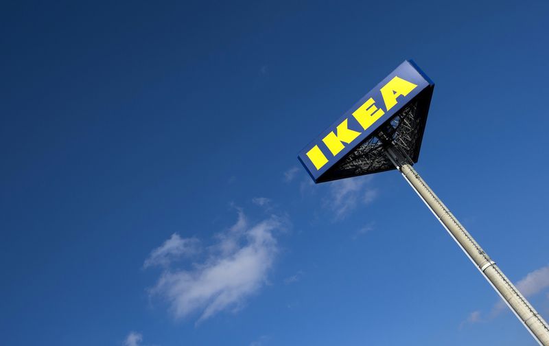 &copy; Reuters. The IKEA logo is seen outside IKEA Concept Center, a furniture store and headquarters of the IKEA brand owner Inter IKEA, in Delft, the Netherlands March 16, 2016.  REUTERS/Yves Herman/File photo
