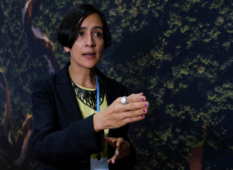 &copy; Reuters. Ministra do Meio Ambiente da Colômbia, Susana Muhamad, em entrevista à Reuters 
12/11/2022
REUTERS/Emilie Madi