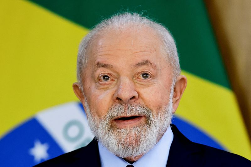 &copy; Reuters. Presidente Luiz Inácio Lula da Silva durante evento no Palácio do Planalto
27/10/2023
REUTERS/Ueslei Marcelino